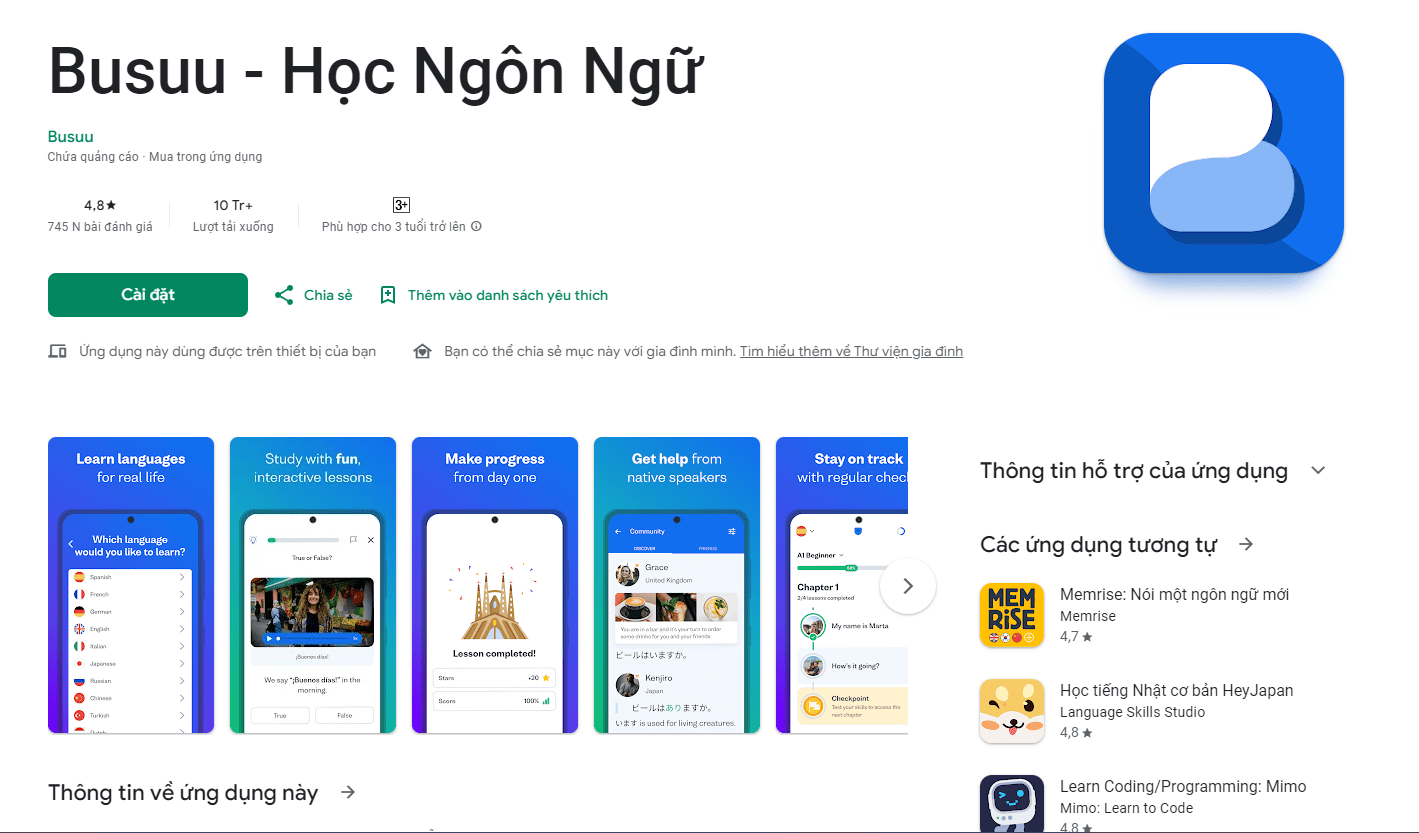 Busuu - Học Ngôn Ngữ