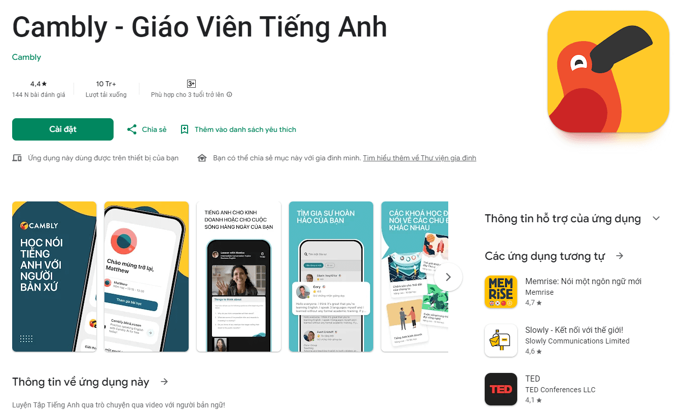 Cambly - Giáo Viên Tiếng Anh