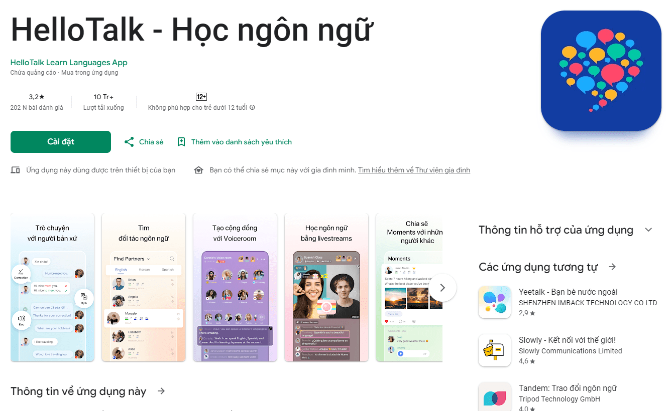 HelloTalk - Học ngôn ngữ