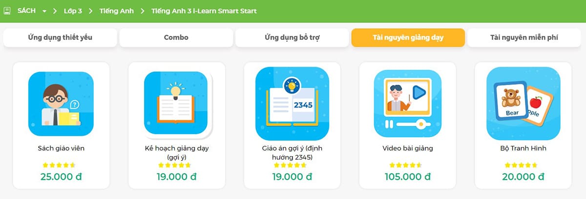 Tài nguyên số Tiếng Anh 3 i-Learn Smart Start dành cho Giáo viên