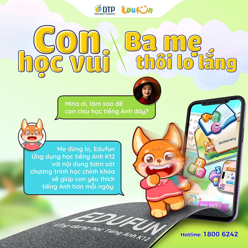 Edufun - Ứng dụng học Tiếng Anh K12