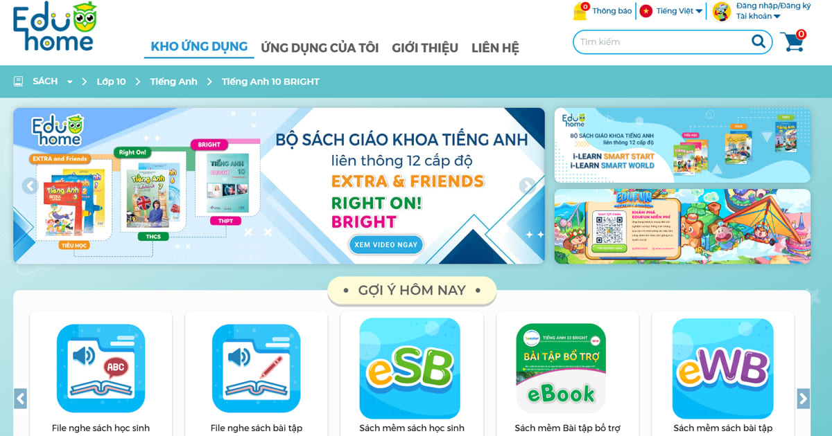 Tài nguyên tiếng Anh 10 Bright dành cho Học sinh