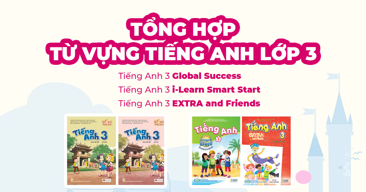 Từ vựng Tiếng Anh lớp 3 theo chủ đề Sách giáo khoa