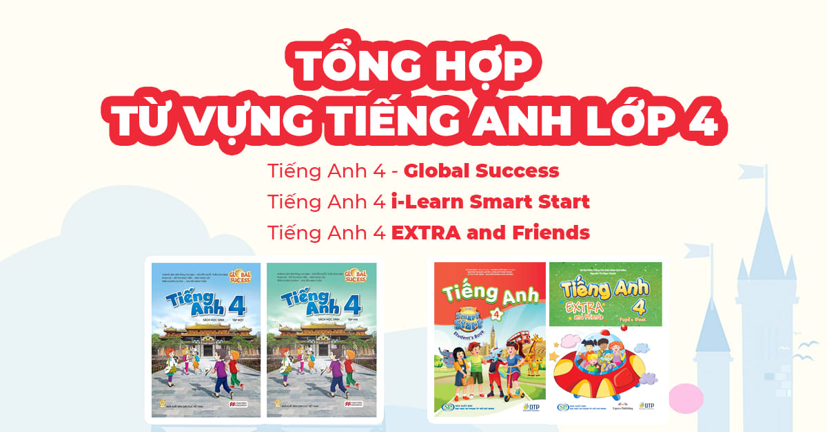 Từ vựng Tiếng Anh lớp 4 theo chủ đề Sách giáo khoa