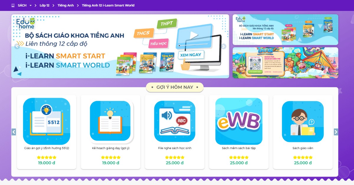 Tài nguyên số Tiếng Anh 12 i-Learn Smart World dành cho Giáo viên