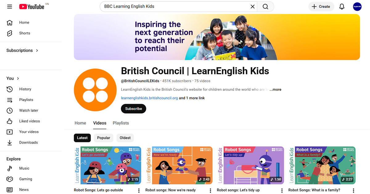 British Council | LearnEnglish Kids British Council | LearnEnglish Kids - Kênh YouTube học tiếng Anh cho trẻ