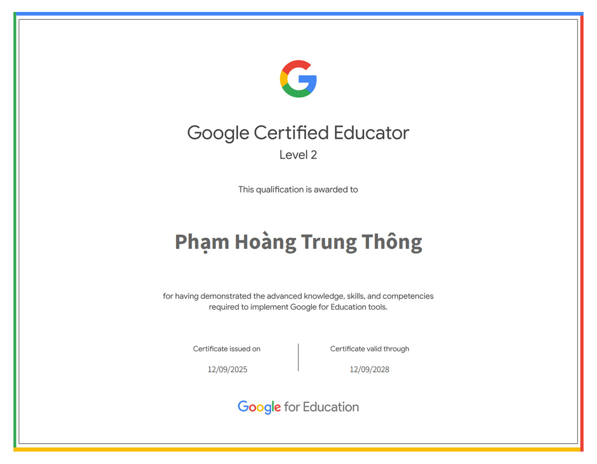 Chứng chỉ Google Certified Educator